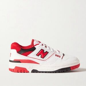 New Balance 550 Perforated Leather and Mesh Sneakers